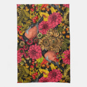 Garten im Herbst 2 Geschirrtuch (Vertikal)