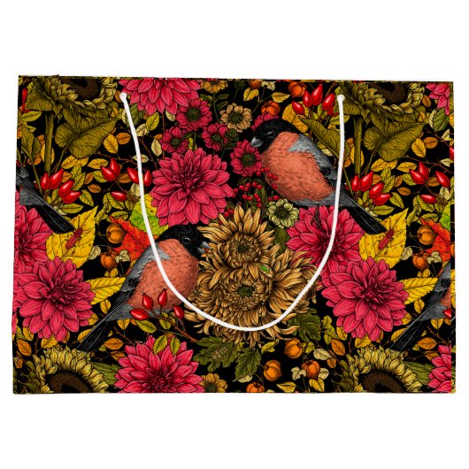 Garten im Herbst 2 Große Geschenktüte (Rückseite)