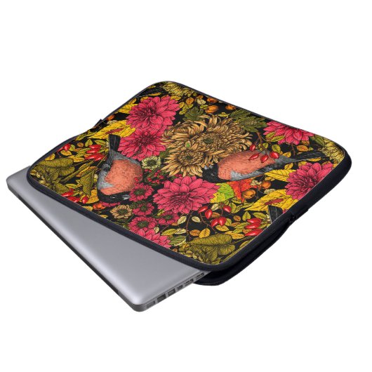 Garten im Herbst 2 Laptopschutzhülle (Vorne Knopf)