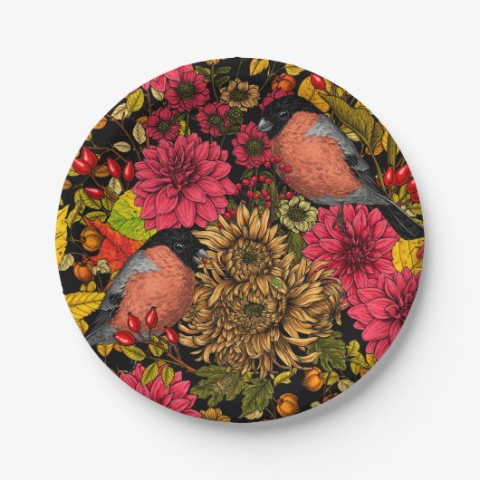 Garten im Herbst 2 Pappteller (Vorderseite)