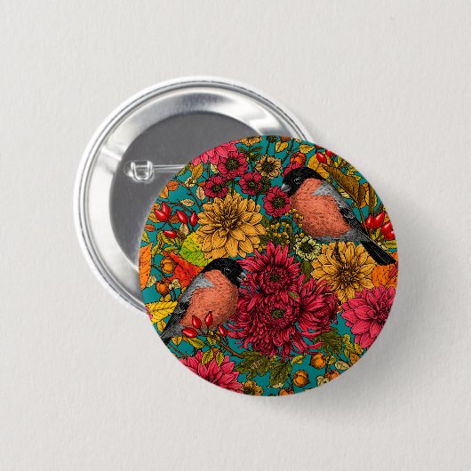 Garten im Herbst 3 Button (Vorne & Hinten)