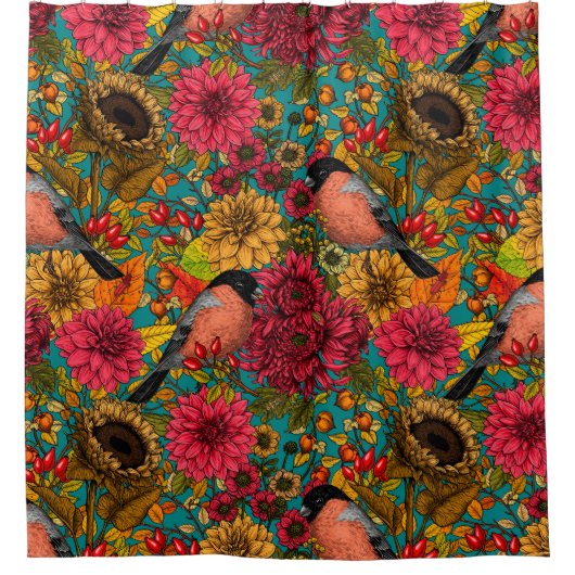 Garten im Herbst 3 Duschvorhang (Vorderseite)