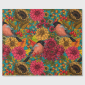 Garten im Herbst 3 Geschenkpapier (Flach)