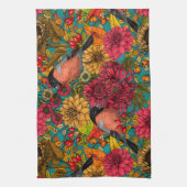 Garten im Herbst 3 Geschirrtuch (Vertikal)