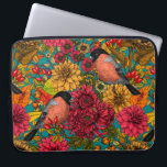 Garten im Herbst 3 Laptopschutzhülle<br><div class="desc">Handgezeichnet Herbstmuster mit Stierflossen,  Dahlien- und Chrysanthemum-Blume,  verschiedenen Beeren,  Blätter und Bugs</div>