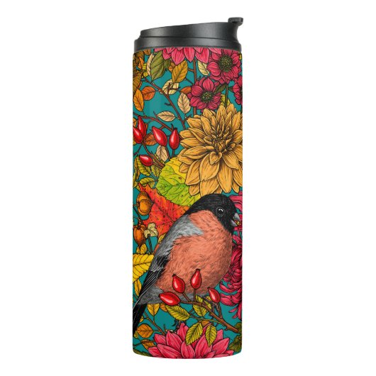 Garten im Herbst 3 Thermosbecher (Nach links gedreht)