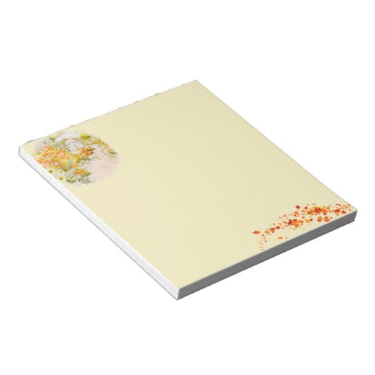 Garten im Herbst Notizblock (angewinkelt)