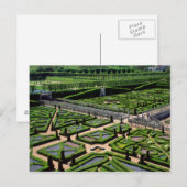 Garten im Villandry Chateau, Indre-et-Loire, Postkarte (Vorne/Hinten)