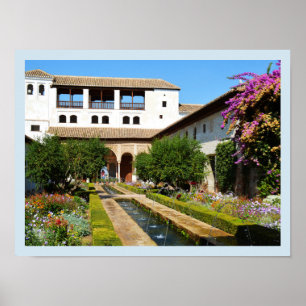 Garten in Alhambra Poster