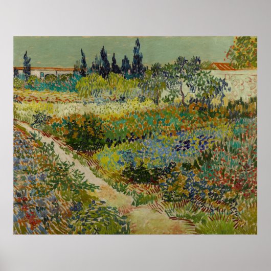 Garten in Arles, 1888 Poster (Vorne)
