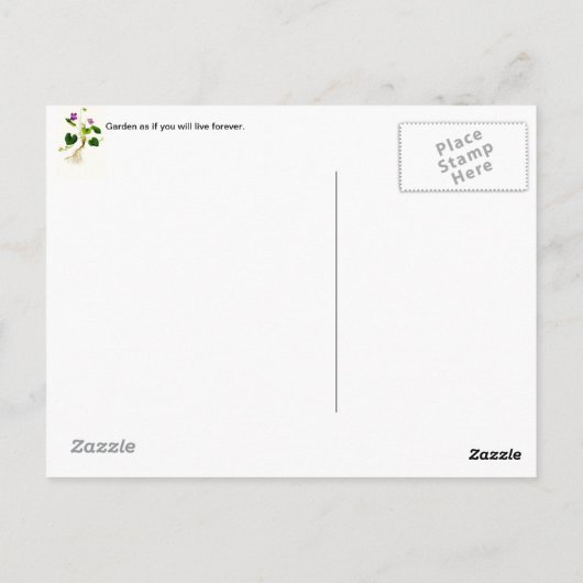 Garten in Arles Postkarte (Rückseite)