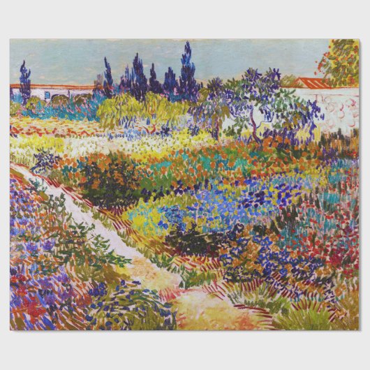 Garten in Arles, Van Gogh Geschenkpapier (Flach)