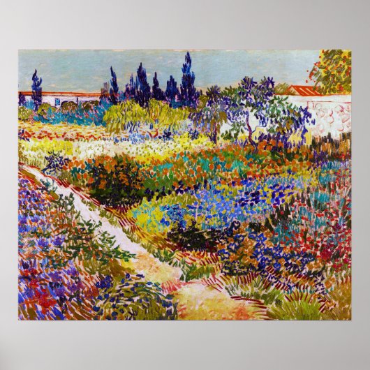 Garten in Arles, Van Gogh Poster (Vorne)