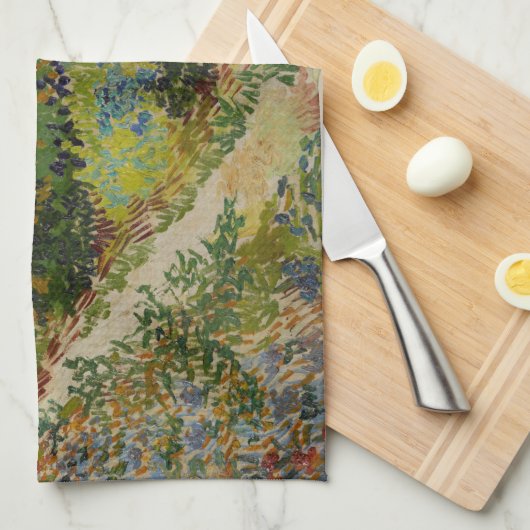 Garten in Arles - Vincent Van Gogh Geschirrtuch (Viertel Falte)