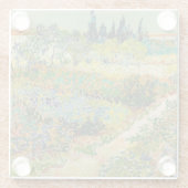 Garten in Arles | Vincent van Gogh Glasuntersetzer (Rückseite)