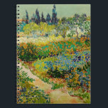 Garten in Arles | Vincent van Gogh Notizblock<br><div class="desc">Garten in Arles (1888) von dem niederländischen Postimpressionisten Vincent van Gogh. Originelle Kunstwerke sind ein Öl auf der Leinwand,  das eine üppige Landschaft mit bunten Blume darstellt. Verwenden Sie die Entwurfstools,  um einen benutzerdefinierten Text hinzuzufügen oder das Bild zu personalisieren.</div>