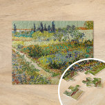 Garten in Arles | Vincent Van Gogh Puzzle<br><div class="desc">Garten in Arles (1888) von dem niederländischen Künstler Vincent Van Gogh,  der den Eindruck hinterlässt. Originelle Kunstwerke sind ein Öl auf der Leinwand,  das eine üppige Landschaft mit bunten Blume darstellt. Verwenden Sie die Entwurfstools,  um einen benutzerdefinierten Text hinzuzufügen oder das Bild zu personalisieren.</div>