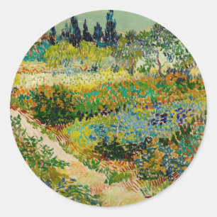 Garten in Arles Vincent van Gogh Runder Aufkleber