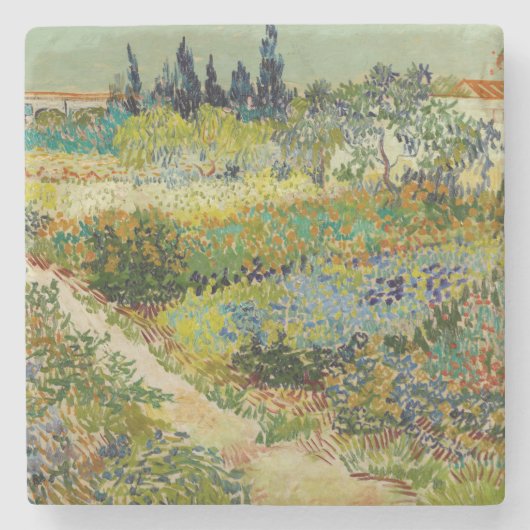Garten in Arles | Vincent van Gogh Steinuntersetzer (Vorderseite)