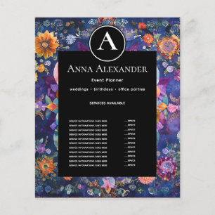 Garten in Bewegung Florales Mandala-Design Flyer