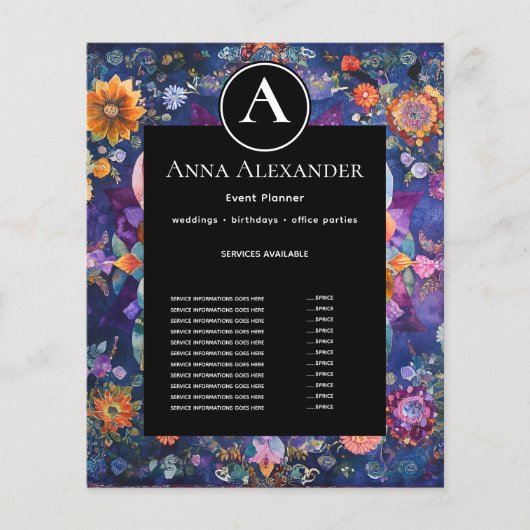 Garten in Bewegung | Florales Mandala-Design Flyer (Vorne)
