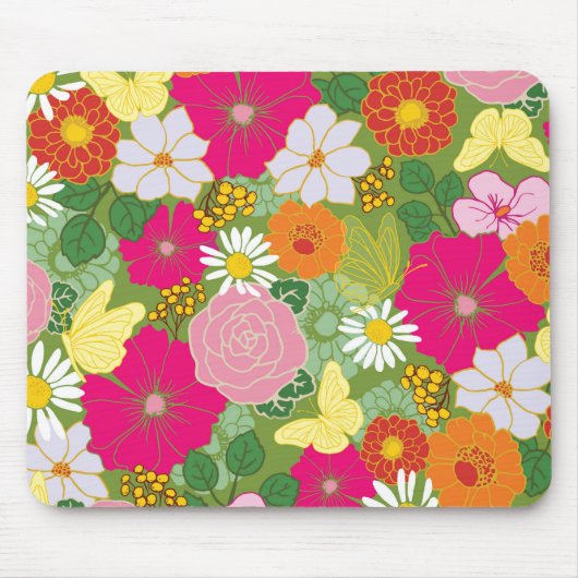 Garten in Bloom_Butterflies Maus Pad Mousepad (Vorne)