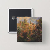 Garten in Bordighera - Claude Monet - c1900 Button (Vorne & Hinten)