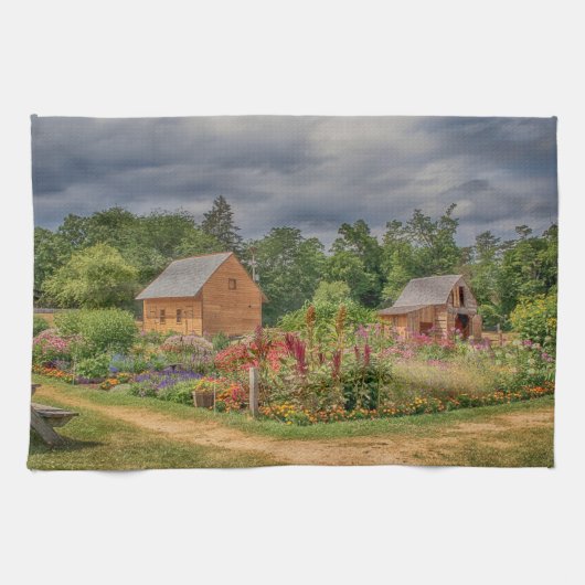 Garten in den Adirondacks Geschirrtuch (Horizontal)