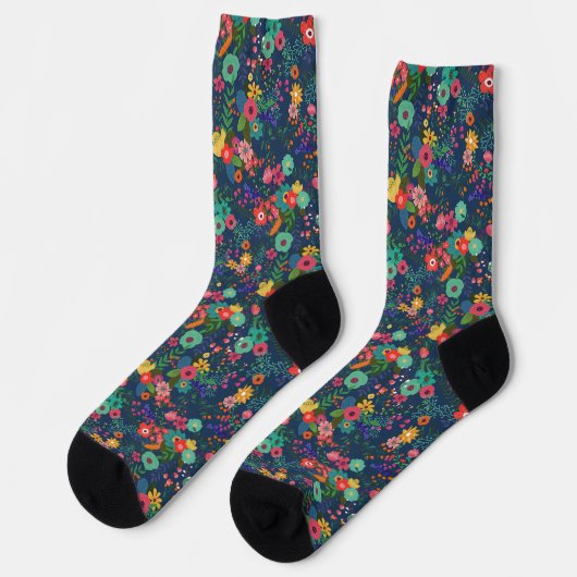 Garten in Frühlingsblüte Socken (Linkes Detail)