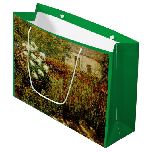 Garten in Giverny Große Geschenktüte (Vorderseite Schrägansicht)
