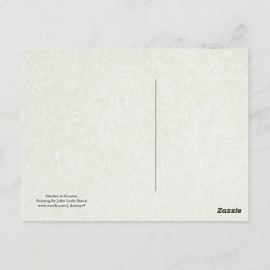 Garten in Giverny Postkarte (Rückseite)