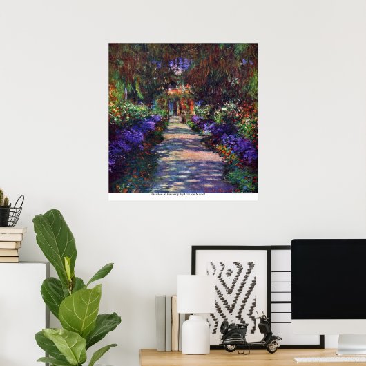Garten in Giverny von Claude Monet Poster (Heimbüro)