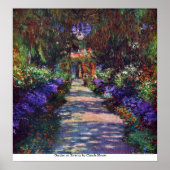 Garten in Giverny von Claude Monet Poster (Vorne)