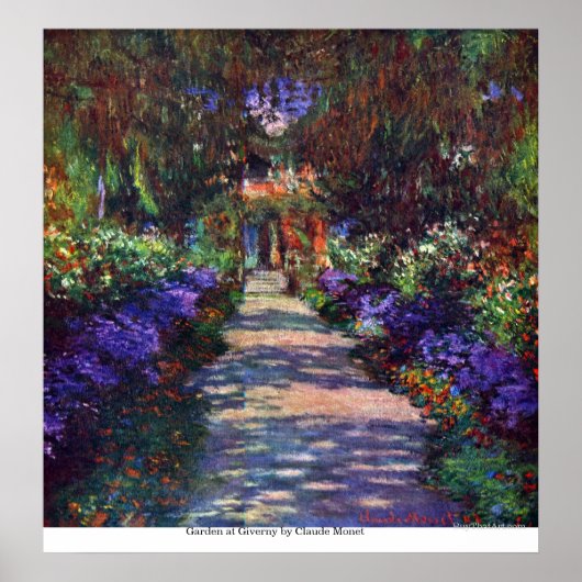 Garten in Giverny von Claude Monet Poster (Vorne)