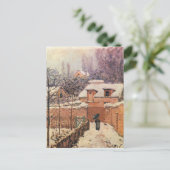 Garten in Louveciennes im Snow Alfred Sisley Postkarte (Stehend Vorderseite)