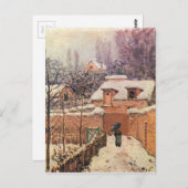 Garten in Louveciennes im Snow Alfred Sisley Postkarte (Vorne/Hinten)