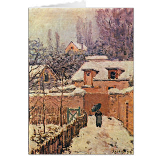 Garten in Louveciennes, Winter durch Alfred Sisley