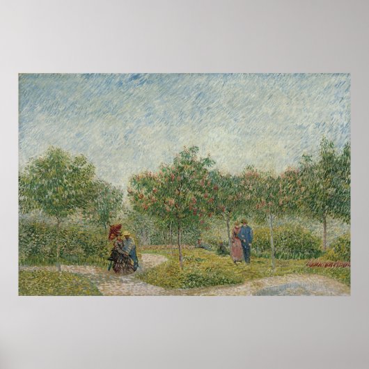 Garten in Montmartre mit Liebe von Van Gogh Poster (Vorne)