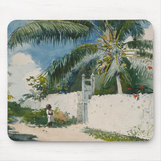 Garten in Nassau (Karibik) Mousepad (Vorne)