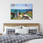 Garten in Sainte-Adresse | Claude Monet Leinwanddruck (Insitu (Schlafzimmer))