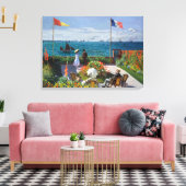 Garten in Sainte-Adresse | Claude Monet Leinwanddruck (Insitu (Wohnzimmer))