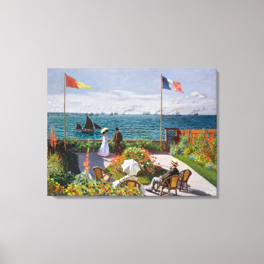 Garten in Sainte-Adresse | Claude Monet | Leinwanddruck (Vorderseite)