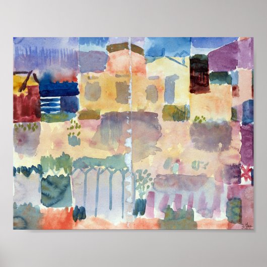 Garten in St. Germain : Paul Klee 1914 Poster (Vorne)