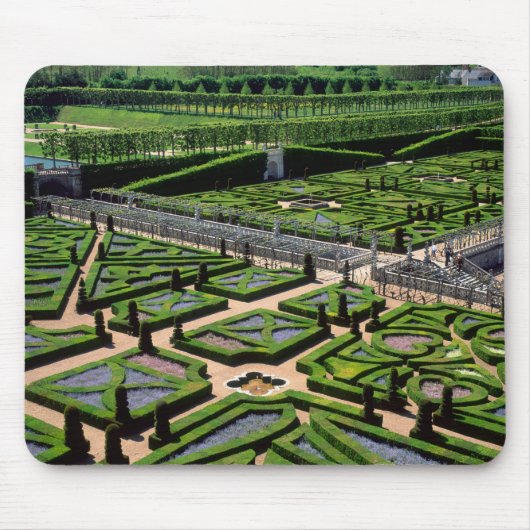 Garten in Villandry Chateau, Indre-et-Loire, Mousepad (Vorne)