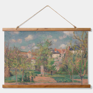 Garten in vollem Sonnenlicht, Camille PIssarro, 18 Wandteppich Mit Holzrahmen