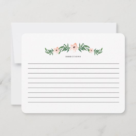 Garten in Weiß | Rezept Card (Rückseite)