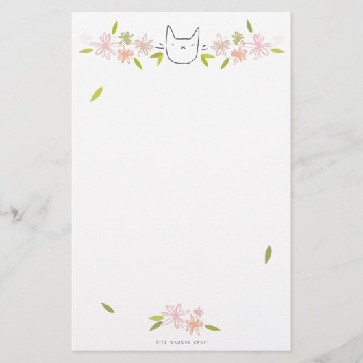 Garten-Katze in den Chrysanthemen Briefpapier (Vorderseite)