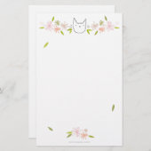 Garten-Katze in den Chrysanthemen Briefpapier (Vorne/Hinten)