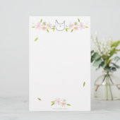 Garten-Katze in den Chrysanthemen Briefpapier (Stehend Vorderseite)