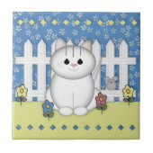 Garten-Katzen-Fliese Fliese (Vorderseite)